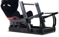 Simulateur de course en aluminium 4080 Simracing Elite avec siège, support TV, simulateur de conduite automobile 40120, siège de jeu, cockpit Next Level Motion