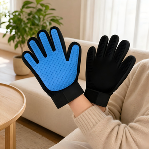 Upgrade Heavy-duty Material Soft Eco-Friendly Sustainable Self-Massaging Brush <b>Cat</b> Dog Pet <b>Grooming</b> <b>Glove</b> Brush <b>for</b> Big Hands - Product Image 5