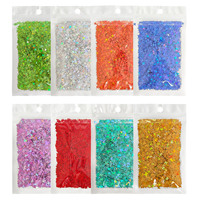 Lot de 8 sachets de paillettes mixtes étoiles et papillons pour nail art, 2g chacun, pour manucure scintillante DIY et décoration artisanale pour festivals/fêtes