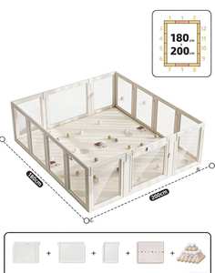 Parc pour bébé multi-combinaison, aire de <span class=keywords><strong>jeux</strong></span> pour tout-petits, cour de <span class=keywords><strong>jeux</strong></span> intérieure, sécurité, plastique HDPE, clôtures pour bébé, motif de dessin animé pour enfants - Product Image 3