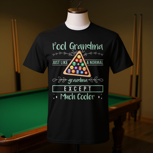 Camiseta Pool Grandma para mujer, manga corta, cuello redondo, regalo de billar para ella, camiseta genial para jugadores de billar - Product Image 3