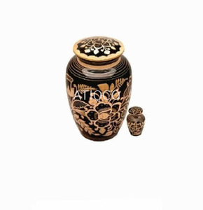 ATIQCO Latest Modern Design Solid Brass Metal Cremation Urn Stylish Iron Pink Metal <b>Jar</b> Cylindrical Handmade Hot Selling for - Product Image 6