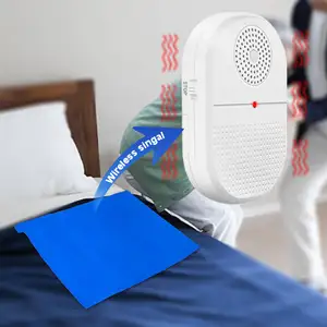 Daytech Sensor tekanan getaran, penerima pengasuh jarak jauh dengan bantalan tempat tidur, kursi roda cukai/mahkota orang tua, Alarm keluar