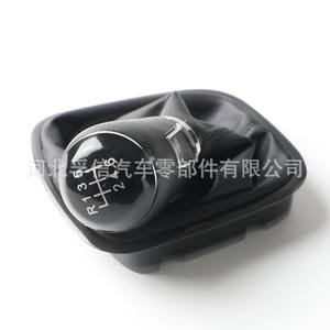 Poignée de levier de vitesses en cuir noir pour Volkswagen Polo 6C 2015-2018, boîte manuelle 5/6 vitesses - Product Image 3