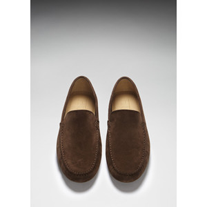 Mocassini da Guida, in Camoscio Marrone - Product Image 4