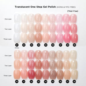 Vernis Gel Translucide Marque Blanche Sans Thiol, Vernis Gel Monophase Sans HEMA & TPO, Vernis Gel Monophase Translucide Longue Durée - Product Image 1