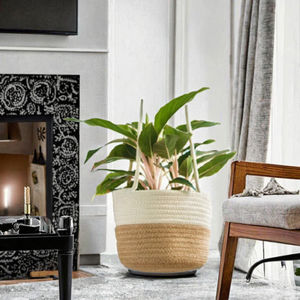 Décoration de jardin, bonsaï, décoration d'intérieur, paniers suspendus en fibre de rotin, design contemporain - Product Image 2