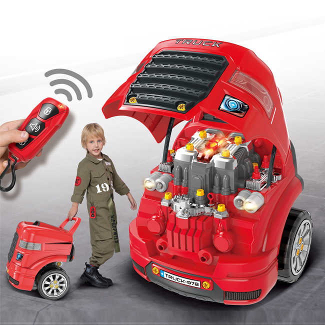 900 set - Modèle de voiture en alliage pour enfants, Crane Transporter