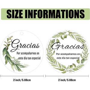 Etiquetas de Agradecimiento Personalizadas en Español con Cuerdas para Colgar, Material de Papel para Regalos y Compras - Product Image 2