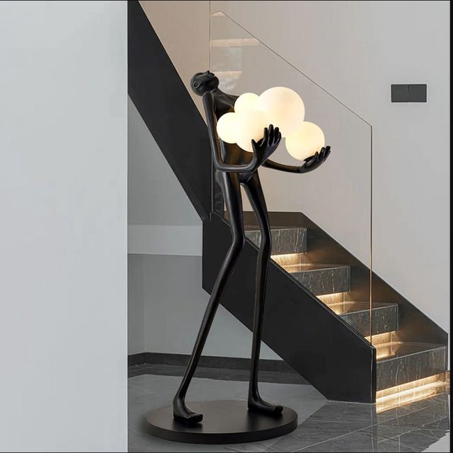 Nordic Art Sculpture Humanoid Abstract Designer Led Hotel Living Room Bedroom Modern Floor Lamp