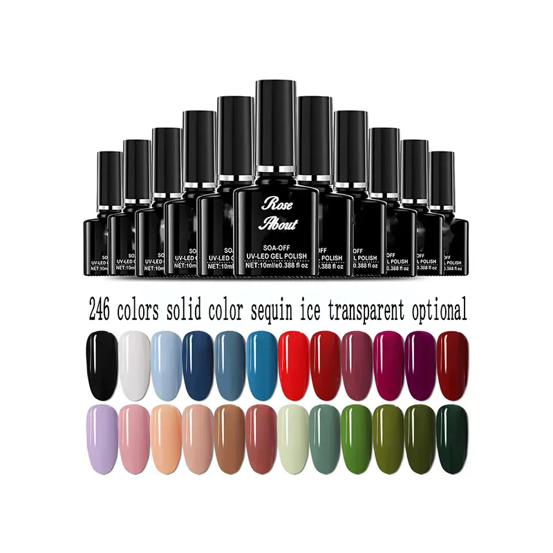 Gel Nail Polish Semi Permanent Hybrid Varnishes Nail Art Top Base Matte Coat Neon Fluorescent Nail Gel