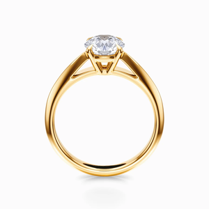 Bague de fiançailles sur mesure SGARIT Jewelry en or 14 carats avec diamant de laboratoire VVS D 3EX 1ct 2ct 3ct, coupe ronde, certificat IGI, pour femme - Product Image 3