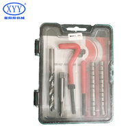 Kit de réparation de filetages internes personnalisable OEM 1 an, jeu d'outils combinés avec clés en plastique 3*0.5 pouces et embouts, boîte de rangement pour outils manuels