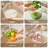 Adept Home Kitchen Organizer Panier de vidange multi-usages avec poignée, passoire pour animaux de compagnie, riz et fruits