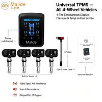 Sensor de Presión TPMS Universal para Automóvil, Monitor Adhesivo, Alarma por Voz, IP67 ABS para Sedán, SUV, Camioneta, Venta al por Mayor de Fábrica