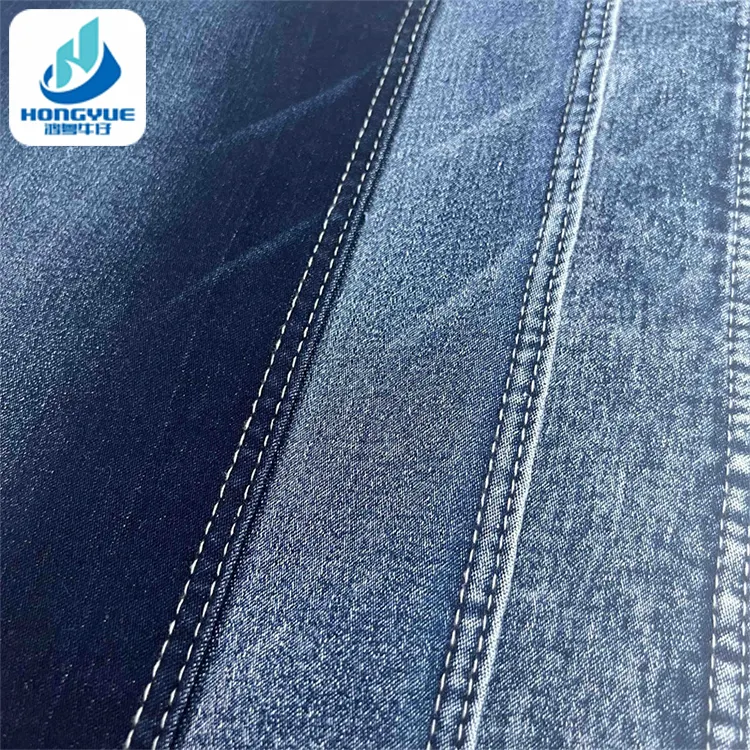 Hongyue Quảng Châu Chuyên Nghiệp 10.2Oz Số Lượng Lớn Vải Denim Màu Xanh Giá Mỗi Mét