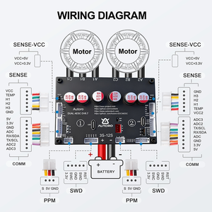 Contrôleur de vitesse Autoro DV6.7 Dual Drive ESC VESC V6, Benjamin ESC pour E-Skateboard, bateau, voiture RC, K64 - Product Image 3