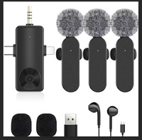Microphone Lavalier Sans Fil H20 3-en-1 Mini Micro Cravate avec Réponse en Fréquence de 20Hz à 20KHz pour Enregistrement et Diffusion en Direct