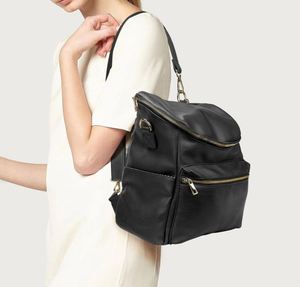Diaper <b>Bag</b> Backpack Fashion Leather Mommy Backpacks Travel Toddler Baby Diaper <b>Bags</b> with in <b>Bag</b> Organizer and Changing Pad - Product Image 4