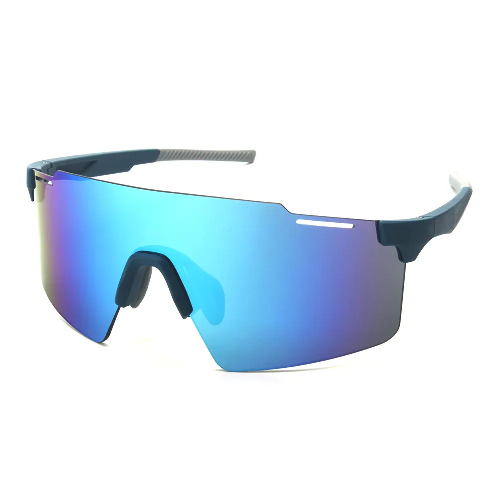 Schlussverkauf Mountainbike Rennradlaufen Sportbrille Sonnenbrille blau randlos Herren Sportfahrrad Sonnenbrille