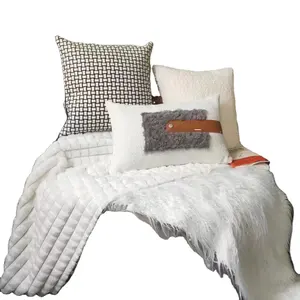 New design Bed Cushion Pillow Decorative Throw Pillow Design headrest high end throw pillow leather sofa