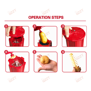 Giá Rẻ Giá Của Nhãn Hiệu 3in1 Khoai Tây Chip Cắt Twister Tornado Xoắn Ốc Máy Cắt Khoai Tây - Product Image 5