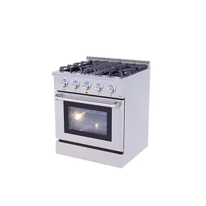 Professional Gas Range Hyxion Professional Cooking Gas Range 4 Burner Stove 4.2 Cu.ft Oven Reviews