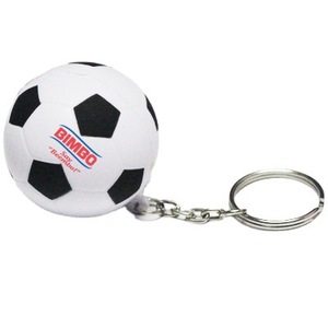 Bimbo Soccer Ball Keychain Pu Foam High <b>Rebound</b> Stress Relief Portable Promotional Gift - Product Image 1