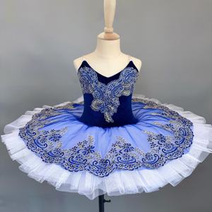 Tutú de <span class=keywords><strong>Ballet</strong></span> Profesional para Niñas, Falda de Tul con Plumas para Actuaciones de Danza - Product Image 5