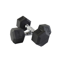 Haltères hexagonaux portables personnalisés par le fournisseur avec revêtement en caoutchouc vierge, haltères en fonte haute densité solides pour la remise en forme à domicile