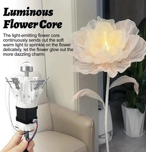 Fleurs mécaniques de mariage Moteur à fermeture ouverte automatique Moteur lumineux Simulation d'ouvre-fleur Contrôle <span class=keywords><strong>des</strong></span> fleurs artificielles - Product Image 6