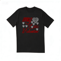 Transferts thermocollants personnalisés en strass pour la Saint-Valentin, motifs en strass pour t-shirts