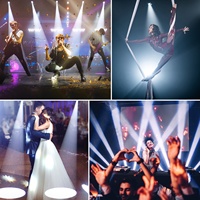 U'King-minifoco LED para escenario, 3W, con soporte único