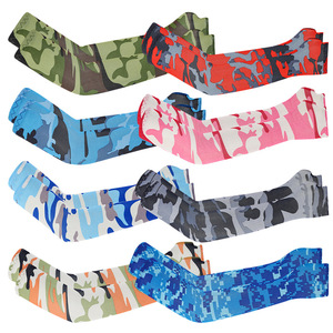 Children's Fingerless Arm Sleeves Solid Color Quick Dry Ice Silk Sun Protection Outdoor Sports UV Protection For Boys - Product Image 5