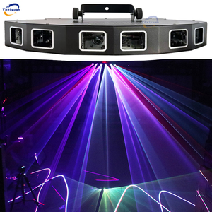 Fan-Shaped 6 Hole RGB Full-Color Laser Scanning Projector DMX512 Stage Effect Dance Floor <b>Bar</b> Party <b>Light</b> Portable D - Product Image 5