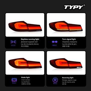 TYPY Nouveau Rouge pour Série 5 G30 G38 F90 Feux Arrière 2018-2023 Style Dynamique Séquentiel Amélioration Arrière - Product Image 5