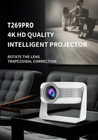 Mini Proyector LED Inteligente Android 12.0 T269pro HD 720P con Corrección Automática, Cine en Casa, 450 Lúmenes, WiFi6, 8GB de Almacenamiento