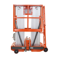 Qiyun Kinglift 16m ascenseur/échelle élévatrice personnelle aérienne nettoyage ascenseur aluminium Double mât petite antenne Mobile un homme hydraulique
