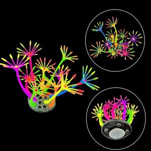 Aquariums d'<span class=keywords><strong>aquarium</strong></span> aménagement paysager décoration éblouissante imitation silicone mollusque méduse oursin boule de corail anémone - Product Image 5