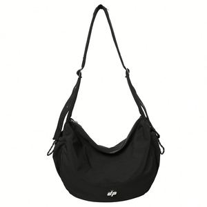 Sac bandoulière unisexe tendance à motif géométrique et multiples poches, en nylon, fermeture éclair, imperméable, pour un style affirmé - Product Image 4
