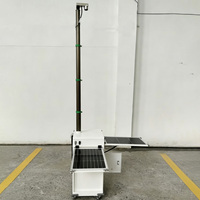 Caméra de surveillance solaire mobile sur chariot, mini-tour de surveillance solaire portable légère de 65 kg avec roues