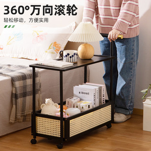 Multifunctional trolley, simple bedside table, integrated small mobile <b>side</b> table, bedside <b>cabinet</b>, home use bedside storage - Product Image 4