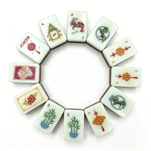 Colección de Fichas de Mahjong Personalizadas: Fuego + Fortuna - Fuego de Brasas, Juego de Mahjong Americano de Acrílico Rojo de Doble Capa - Product Image 3