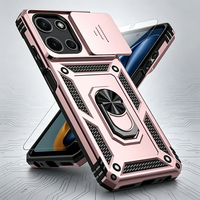 Coque de protection antichoc métallique avec cache-caméra coulissant et protection d'écran HD pour Motorola Moto G 2025/2026/Moto G Play 2026 – Résistance aux chutes de 16 pieds