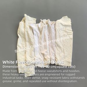 Chiffons de nettoyage industriels robustes en coton 100% blancs, 5KG 10KG, pour usage intensif - Product Image 2