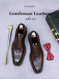 2025 luxe personnaliser haute qualité britannique mode tendance hommes chaussures habillées décontracté bout pointu hommes en cuir véritable chaussures de mariage - Product Image 2