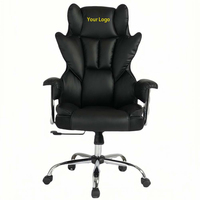 Grand et grand fauteuil inclinable en similicuir rembourré accoudoir chaise de direction de bureau à domicile chaise d'étude chaise de bureau patron