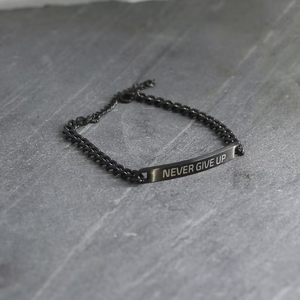 Pulsera de Identificación Personalizada de Acero Inoxidable Negro de 10 mm, Cadena Clásica Grabada con Nombre, Regalo para Él, Día del Padre - Product Image 2
