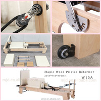 MJD W15A Ensemble de lit de Pilates en bois d'érable, machine de réforme pour le gainage, équipement de yoga et Pilates pour la maison, garantie 1 an