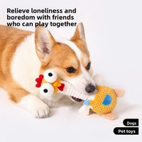 Jouet sonore Xingran en peluche pour chiens et chats, résistant aux morsures, pour le nettoyage des dents, anti-stress, motif poulet à long cou, anti-ennui